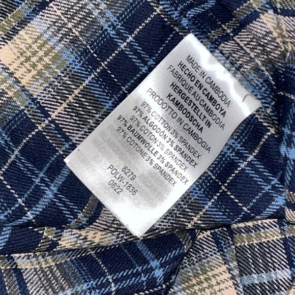 Legendary Whitetails Men’s Plaid Flannel Shirt Size Large Midnight Blue NWT - Picture 6 of 8